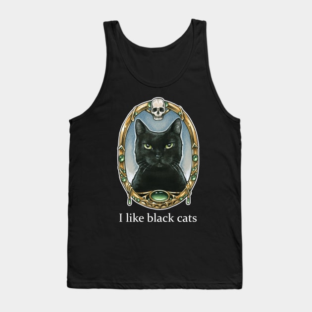 I Like Black Cats Tank Top by Nat Ewert Art